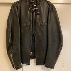 Vintage Leather Moto Jacket